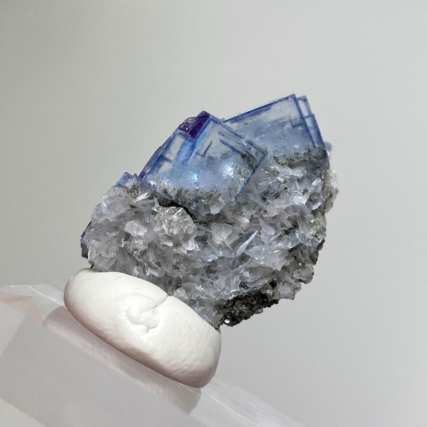 Stunning Clarity Blue Cubic Fluorite Yaogangxian Mine