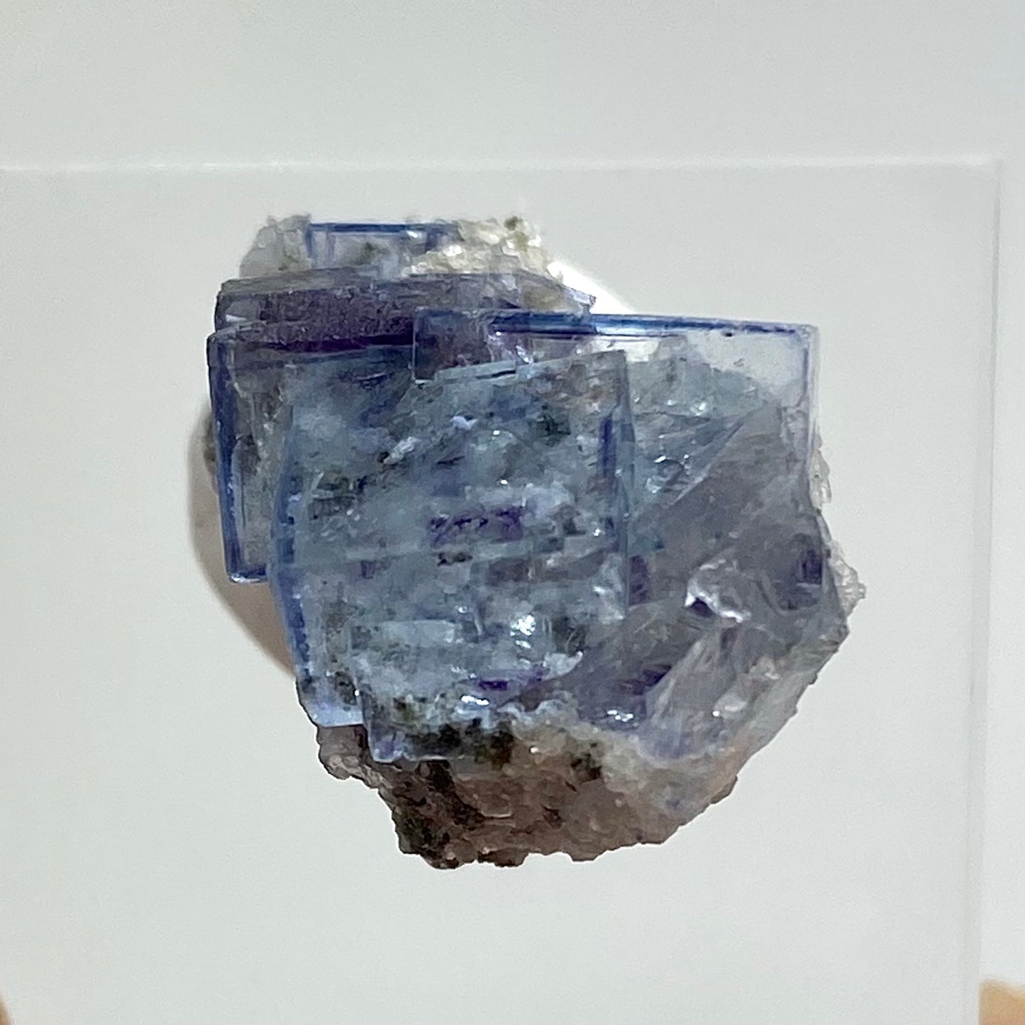 Stunning Clarity Blue Cubic Fluorite Yaogangxian Mine