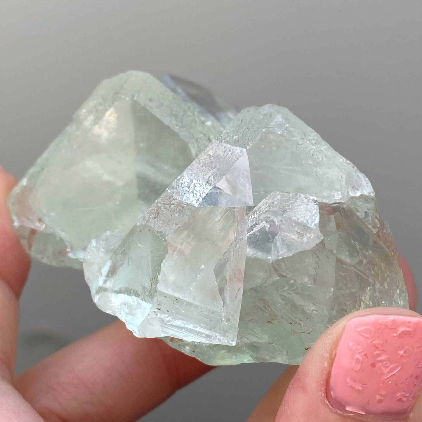 Light Green Cubic Fluorite Specimen with Tons of Rainbows