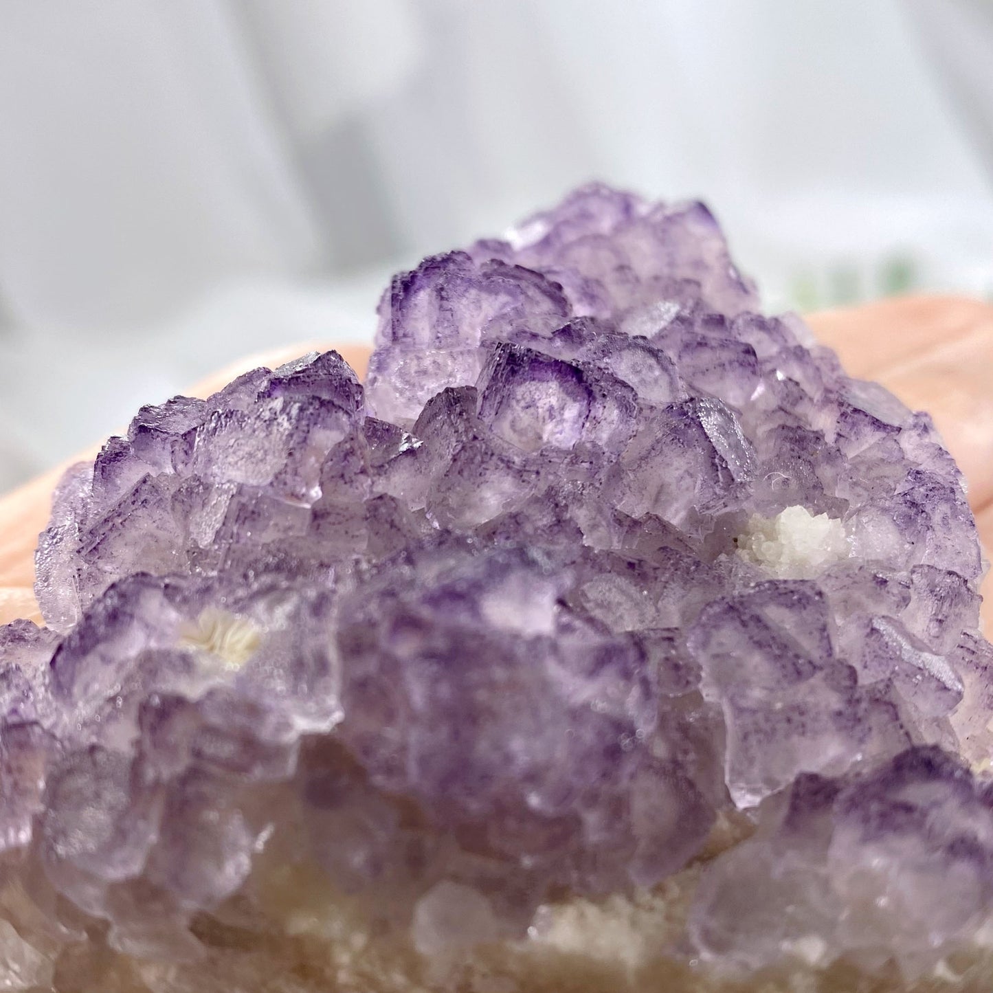 Purple Edge Cubic Fluorite Cluster Specimen