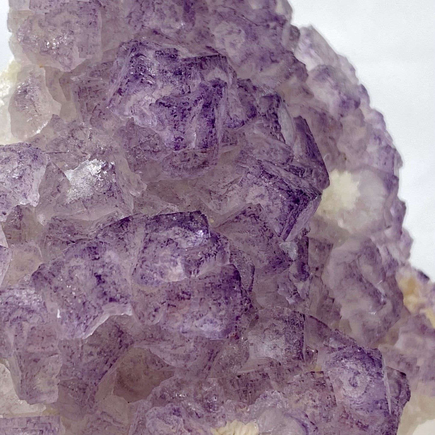 Purple Edge Cubic Fluorite Cluster Specimen