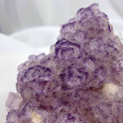 Purple Edge Cubic Fluorite Cluster Specimen