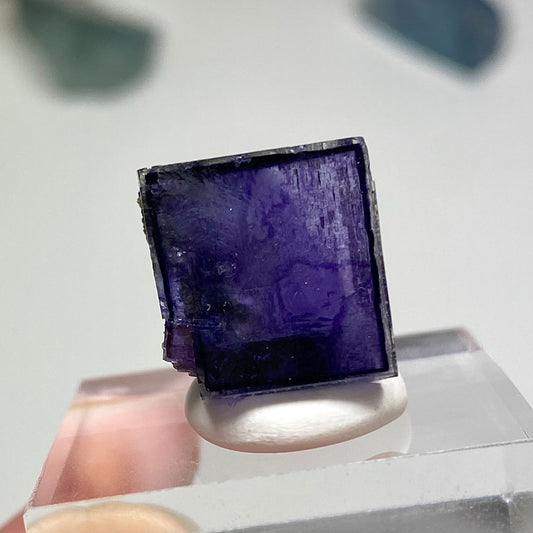 Dark Purple Window Zoning Cubic Fluorite Yaogangxian Mine