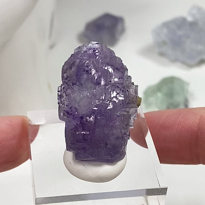 Purple Step Formation Cubic Fluorite Yaogangxian Mine