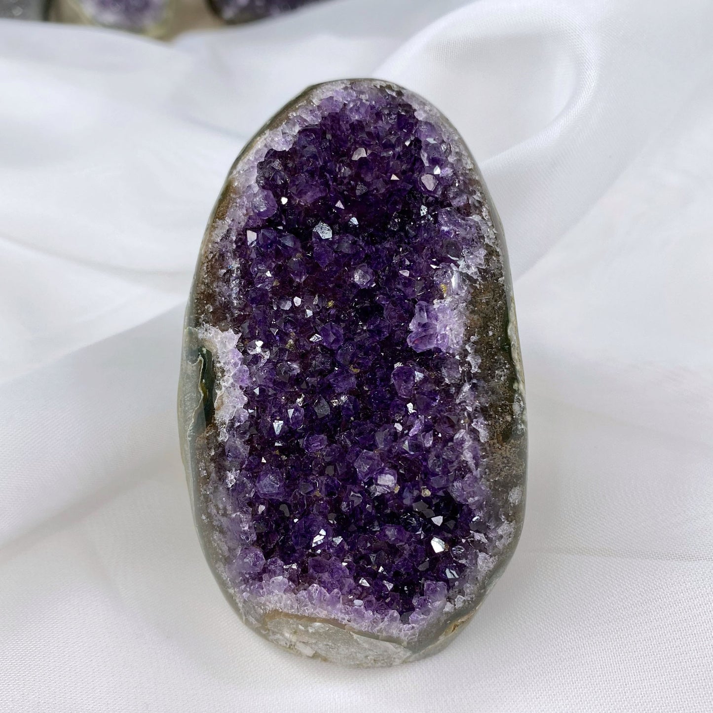 Vibrant Juicy Purple Amethyst Cut Base from Uruguay