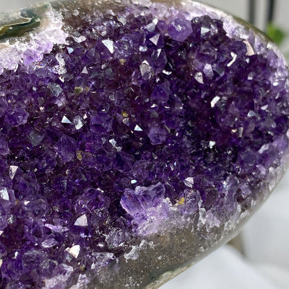 Vibrant Juicy Purple Amethyst Cut Base from Uruguay