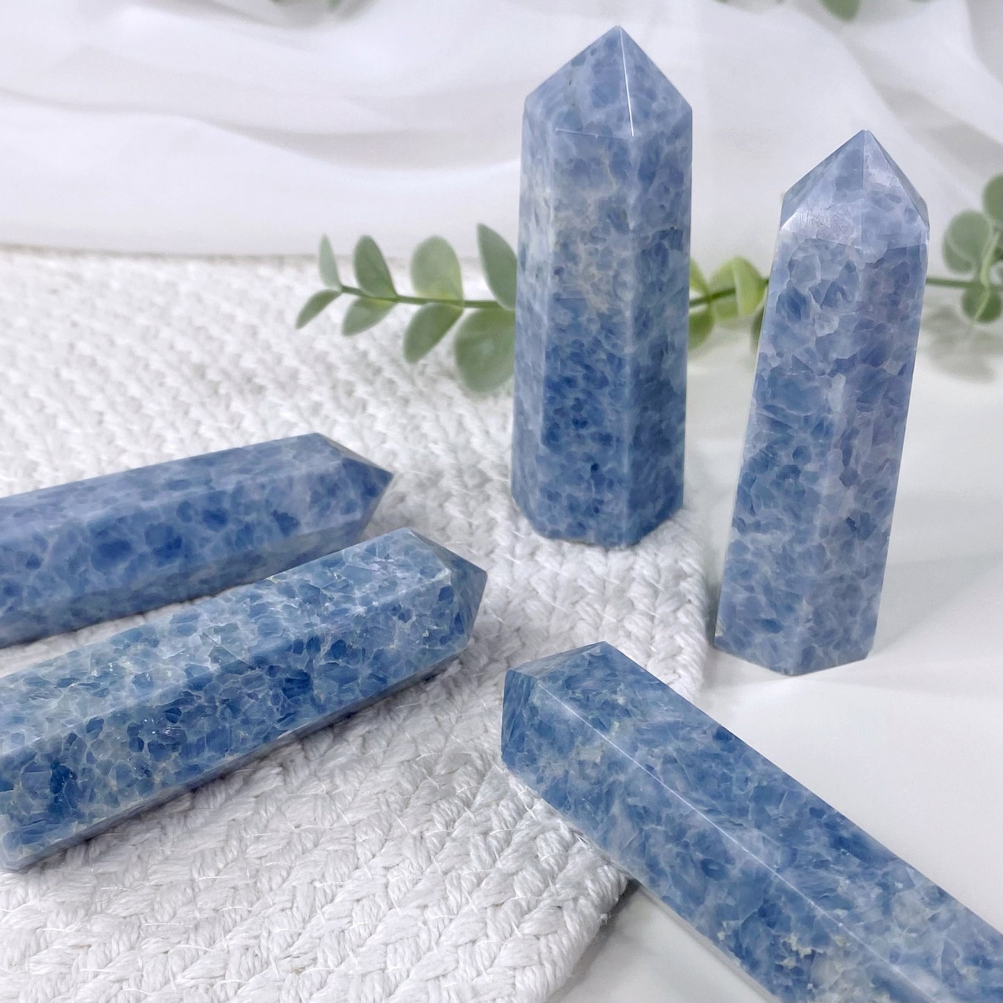 Vibrant Blue Calcite Tower