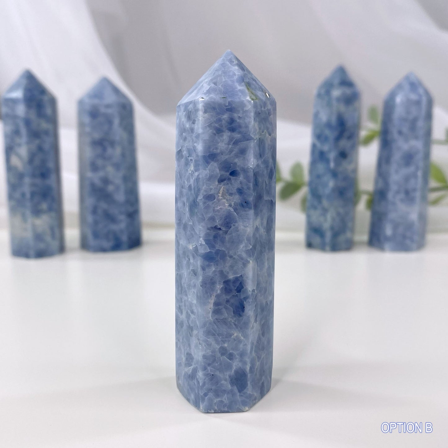 Vibrant Blue Calcite Tower