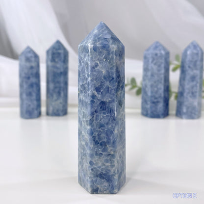 Vibrant Blue Calcite Tower