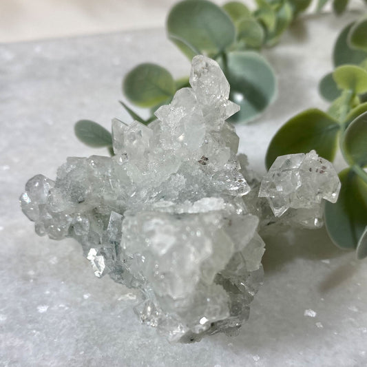 Sparkly Apophyllite Cluster with Chalcedony