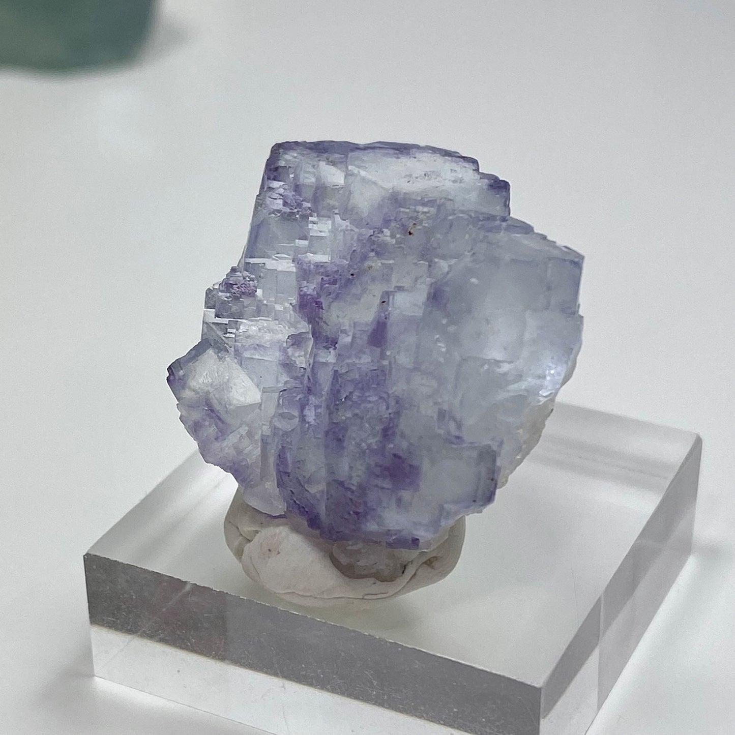 Baby Blue & Purple Step Cubic Fluorite Yaogangxian Mine