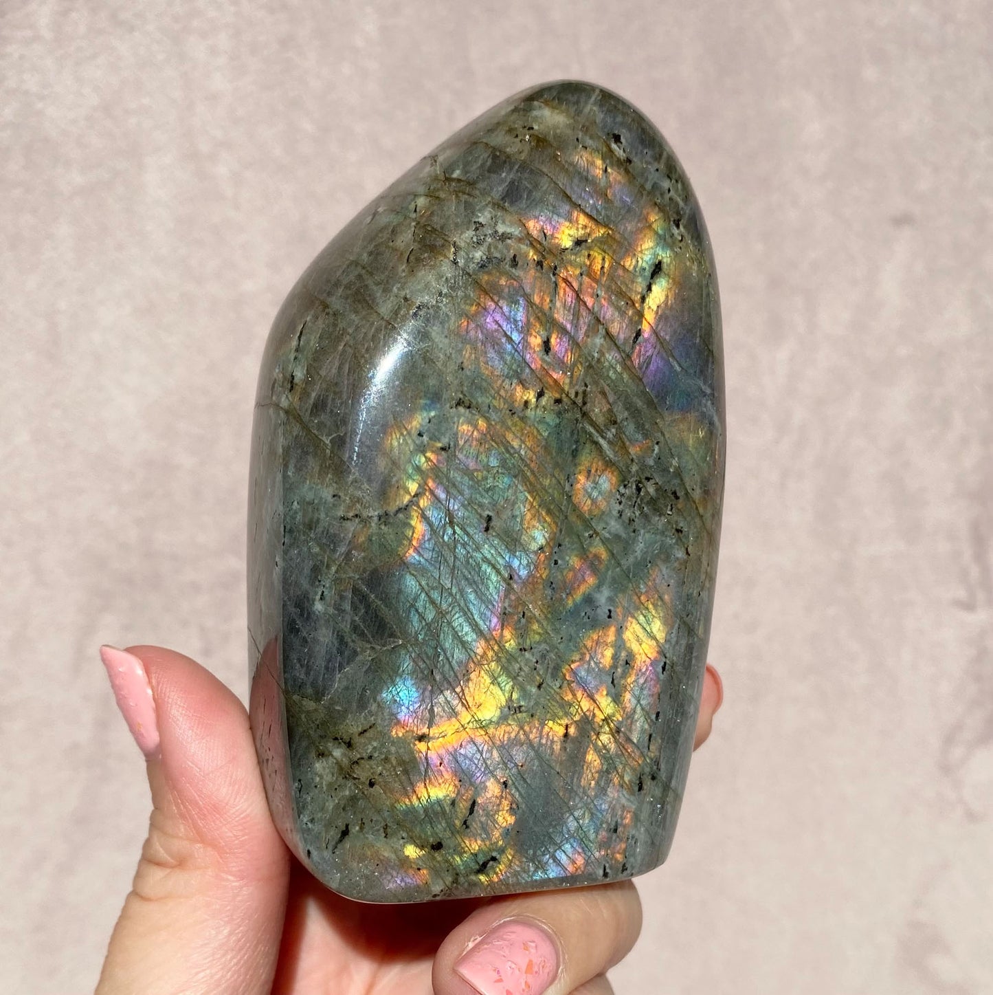 Electric Blue Purple Orange Flash Labradorite Freeform