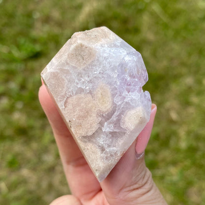 Flower Agate Purple Amethyst Freeform