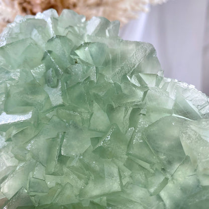 Large Green Cubic Fluorite Mineral Specimen