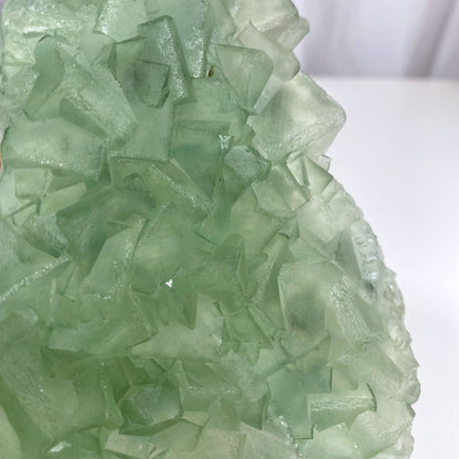 Large Green Cubic Fluorite Mineral Specimen