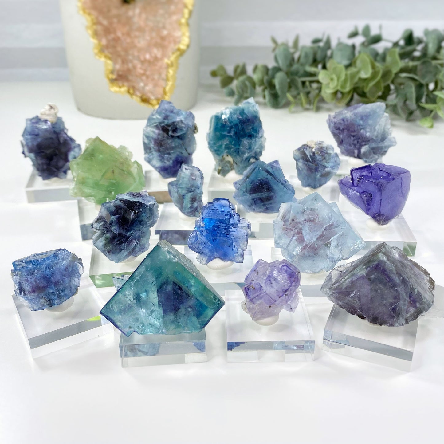 Vivid Blue Fluorite Specimen Step Formation Yaogangxian Mine