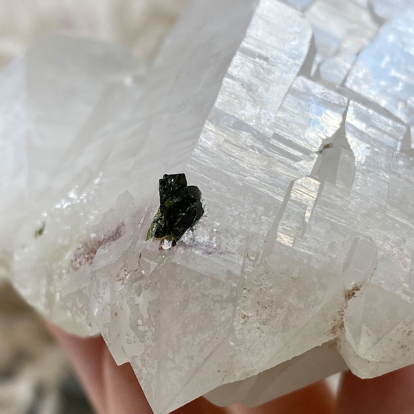 Large Quartz DT Cluster with Epidote