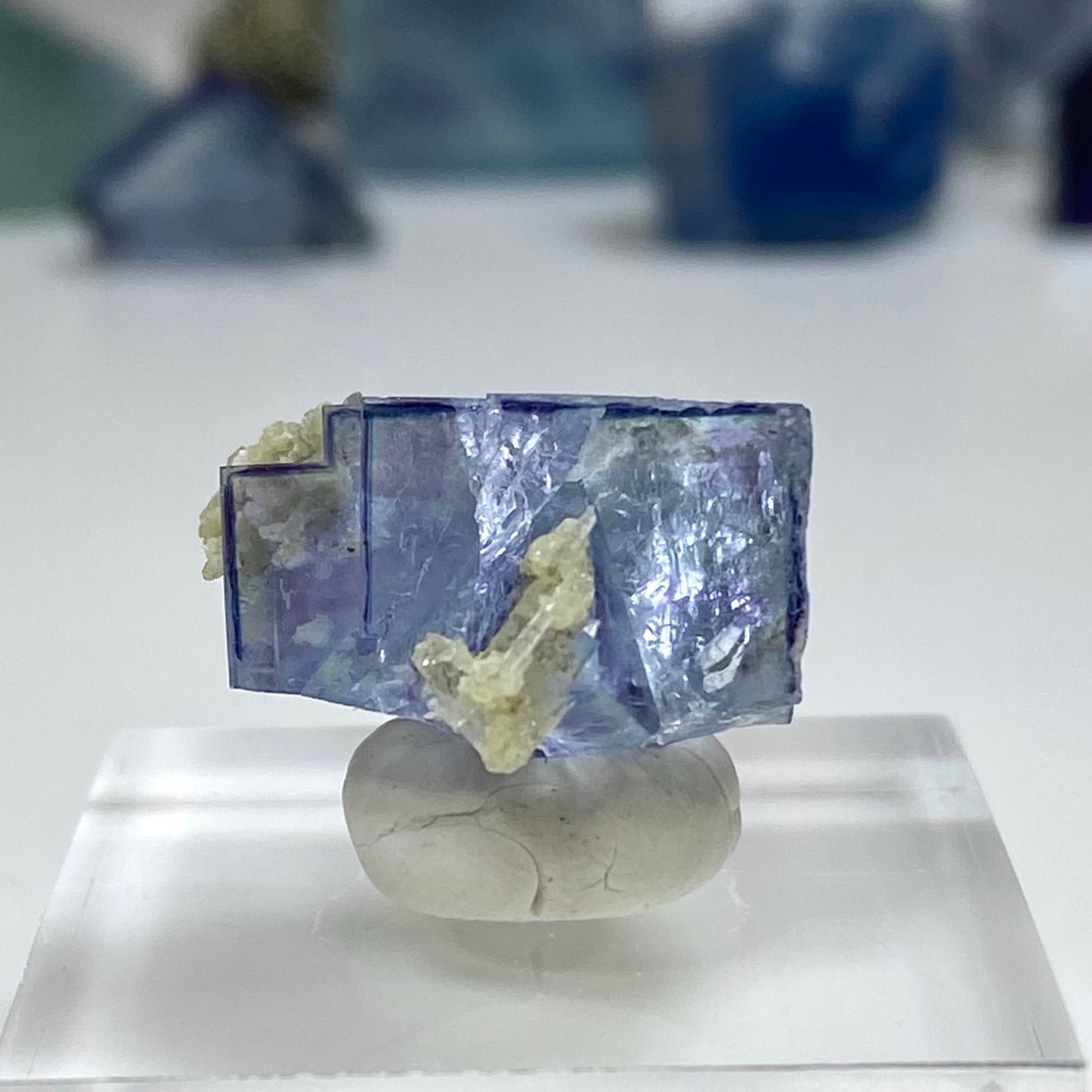 Blue Cubic Fluorite Specimen Yaogangxian Mine