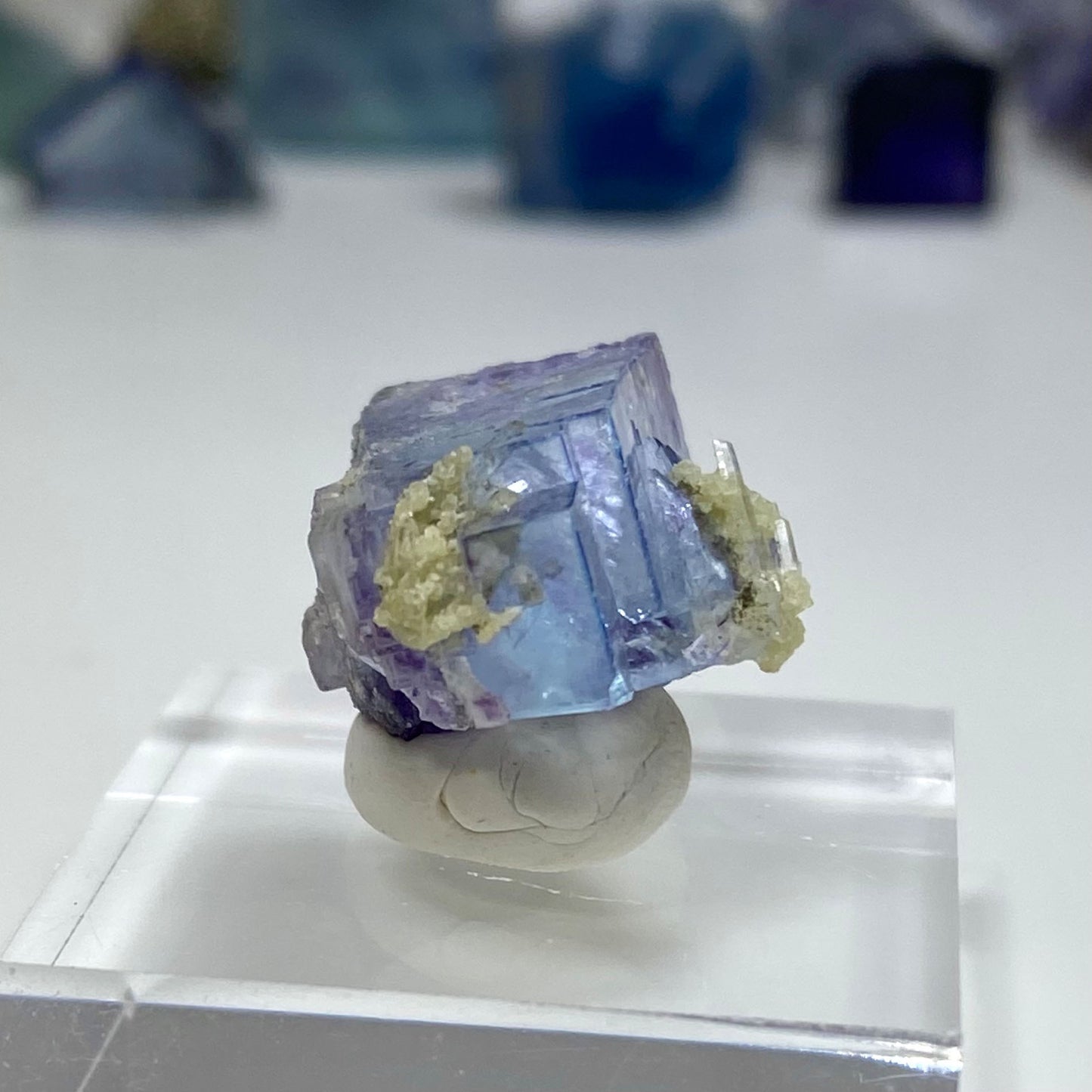 Blue Cubic Fluorite Specimen Yaogangxian Mine