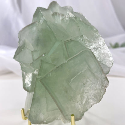 Large Light Green Cubic Fluorite Specimen from Xianghualing Mine