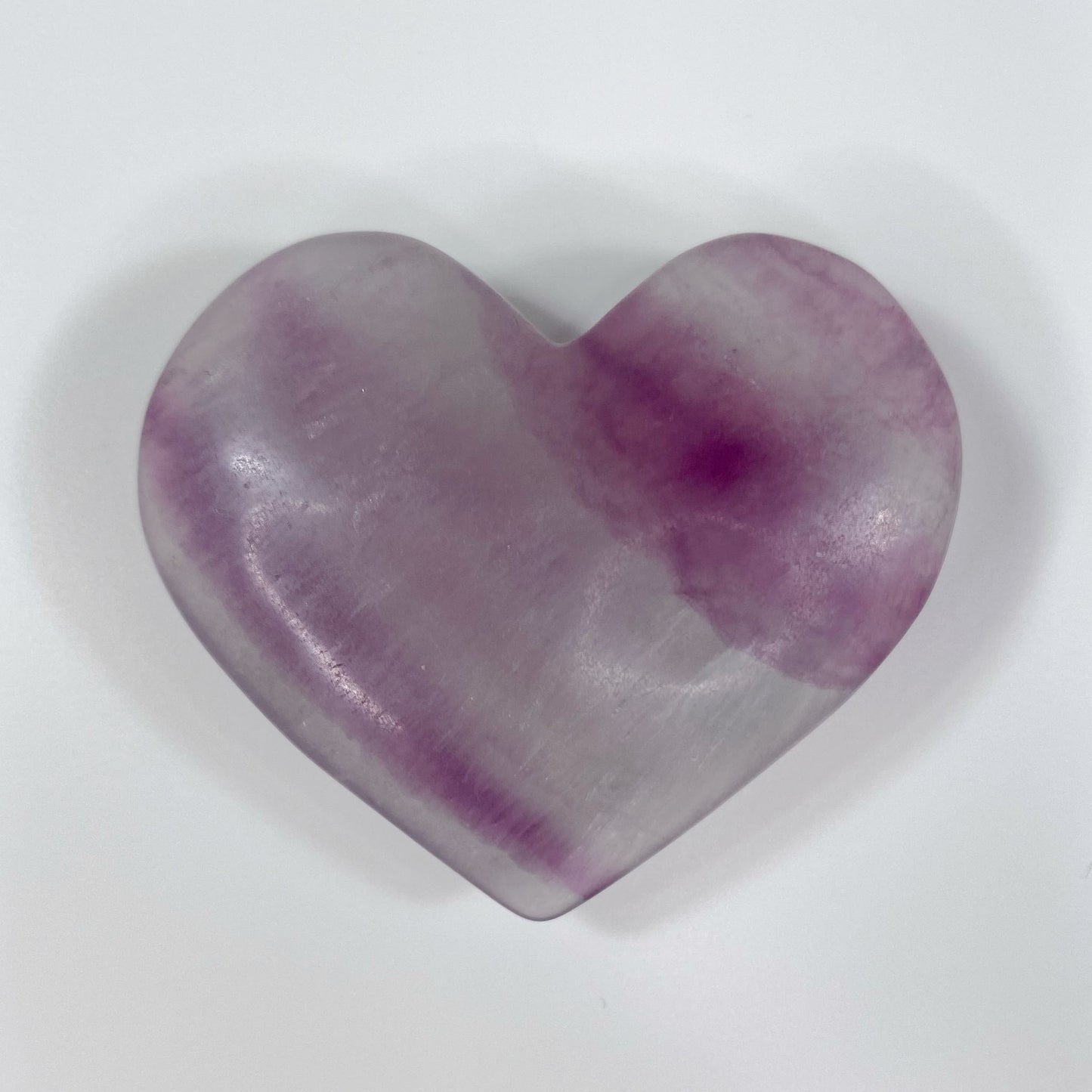 Light Purple Fluorite Heart Carving