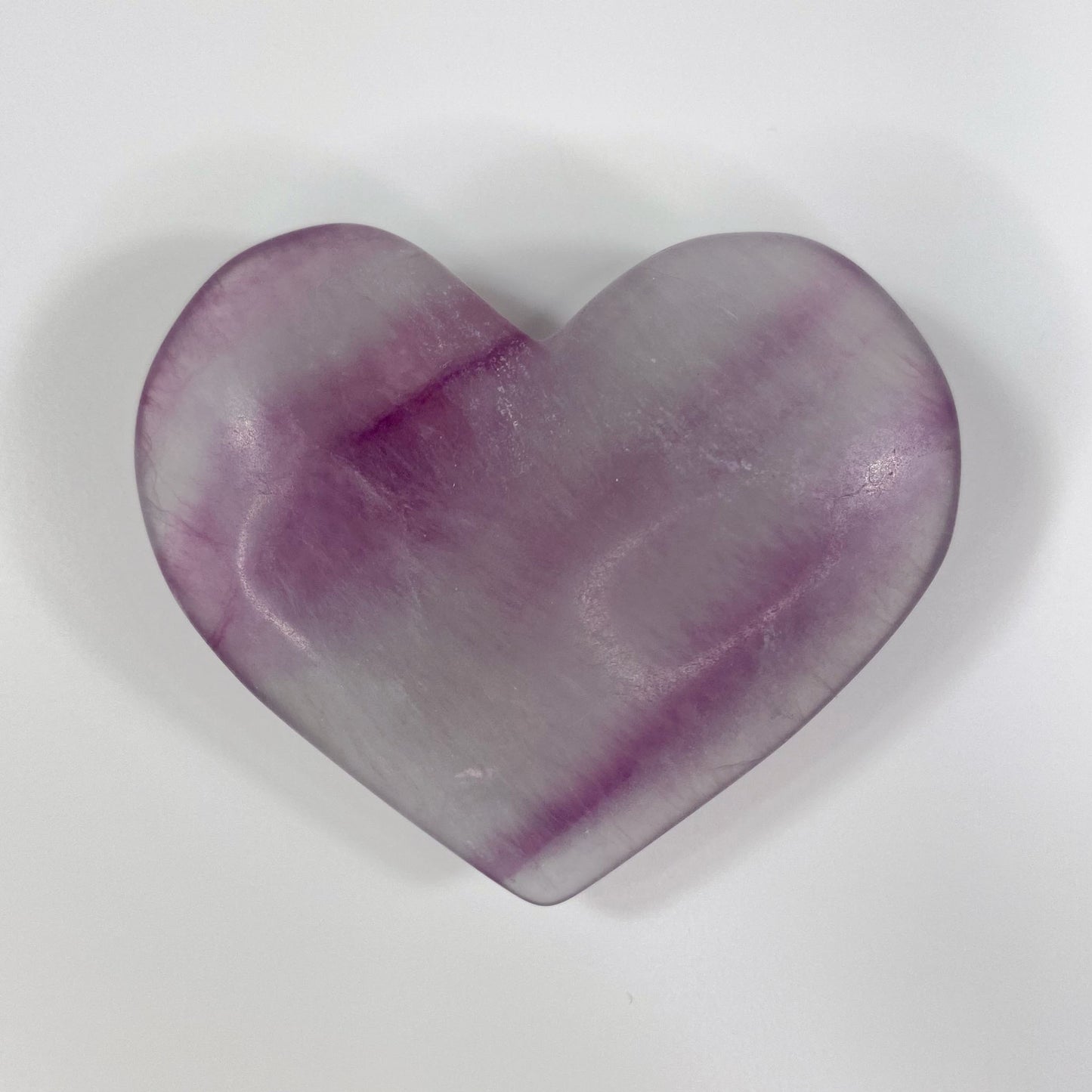 Light Purple Fluorite Heart Carving