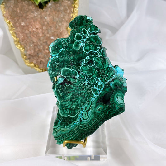 Malachite with Chrysocolla Slab 145g