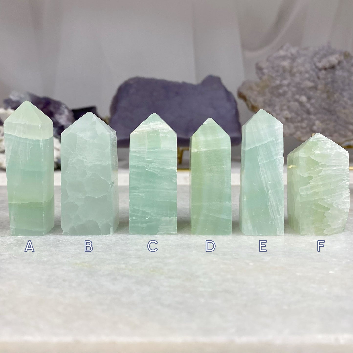 Pistachio Calcite Mini Tower