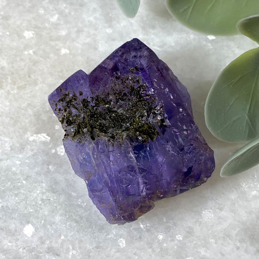 Blue Purple Octahedral Fluorite New Find