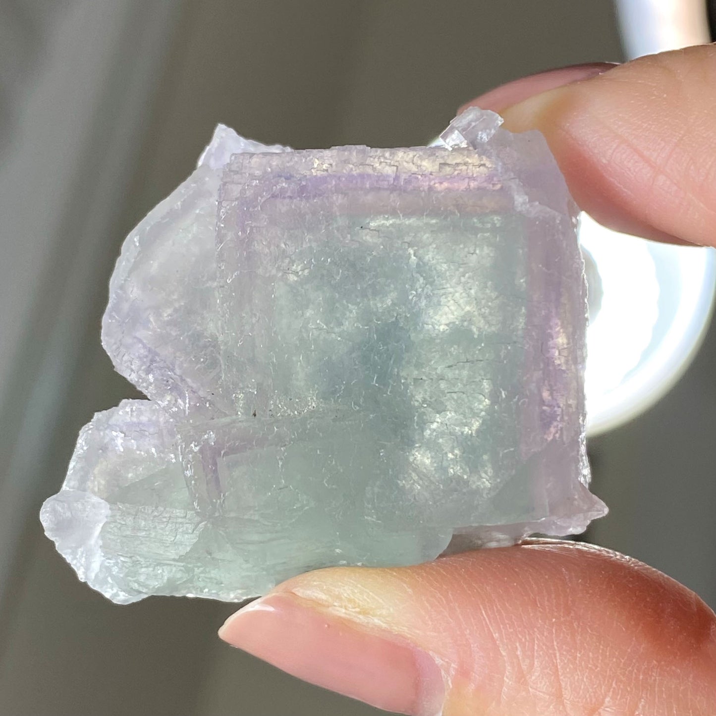 Lavender Purple & Green Cubic Fluorite