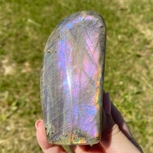 Purple Pink Yellow Labradorite Freeform
