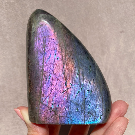 Pretty Purple Pink Blue Flash Labradorite Freeform