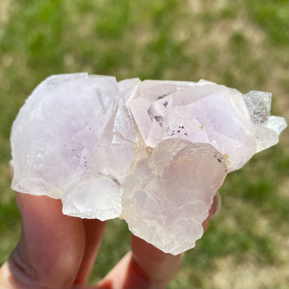 Light Purple Amethyst Cluster with Hematite