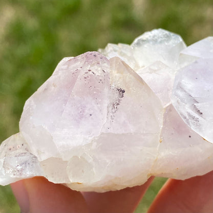 Light Purple Amethyst Cluster with Hematite