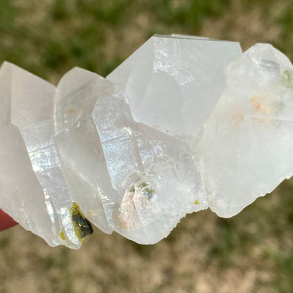 Clear Quartz DT Cluster with Epidote