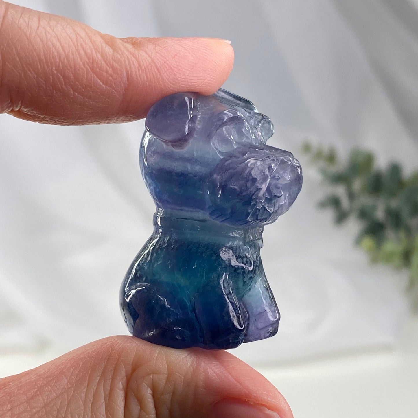 Schnauzer Fluorite Dog Carving