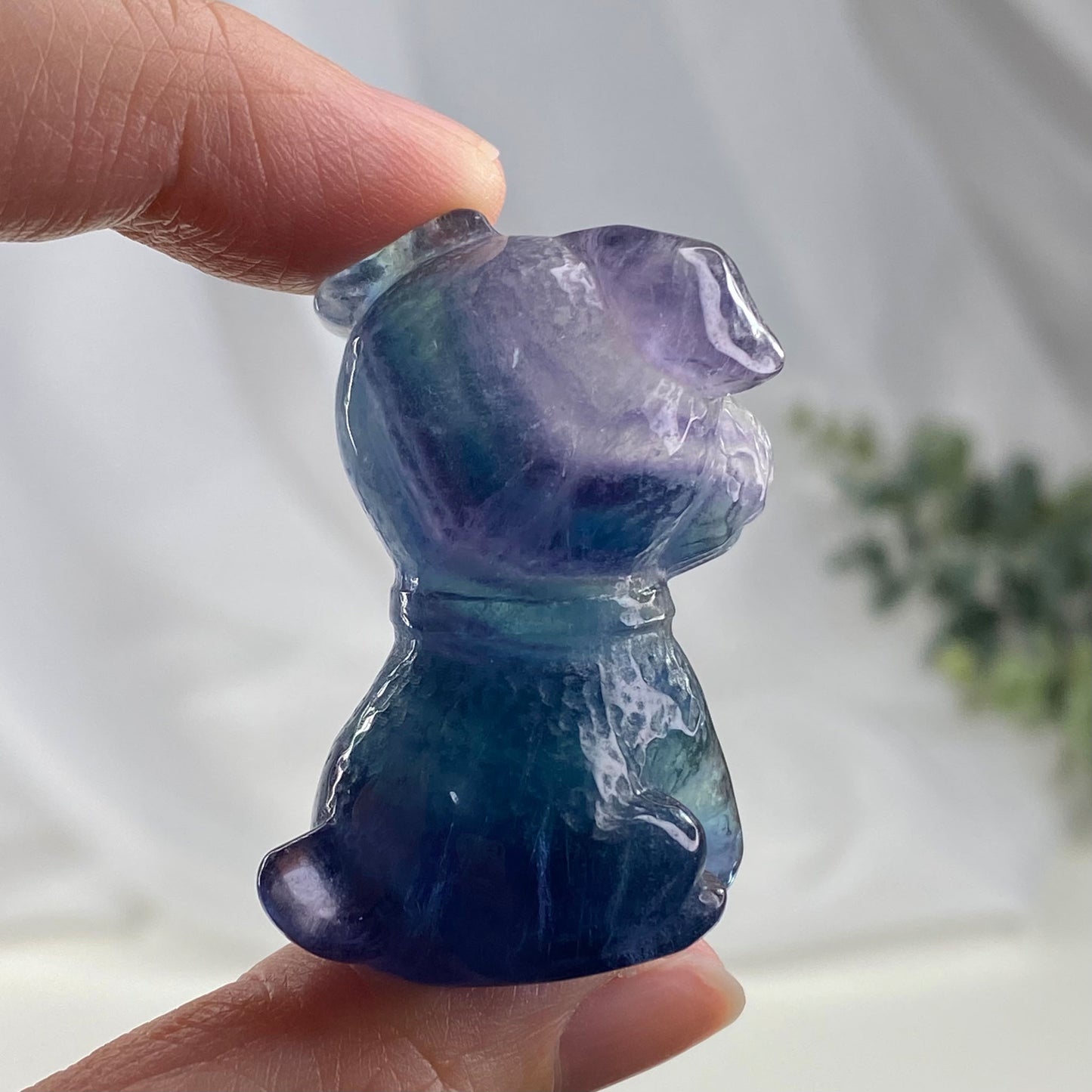 Schnauzer Fluorite Dog Carving