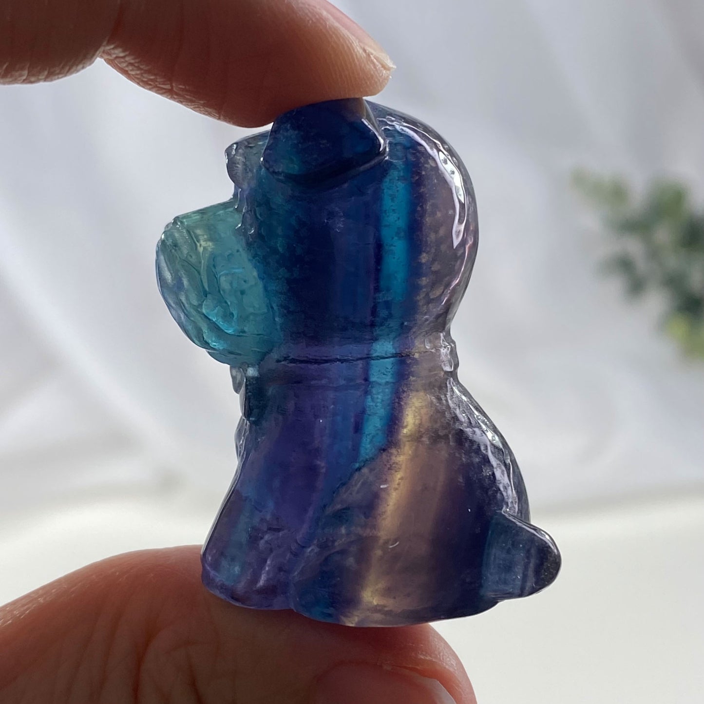 Schnauzer Fluorite Dog Carving