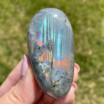 Labradorite Palm Stone Mermaid Flash