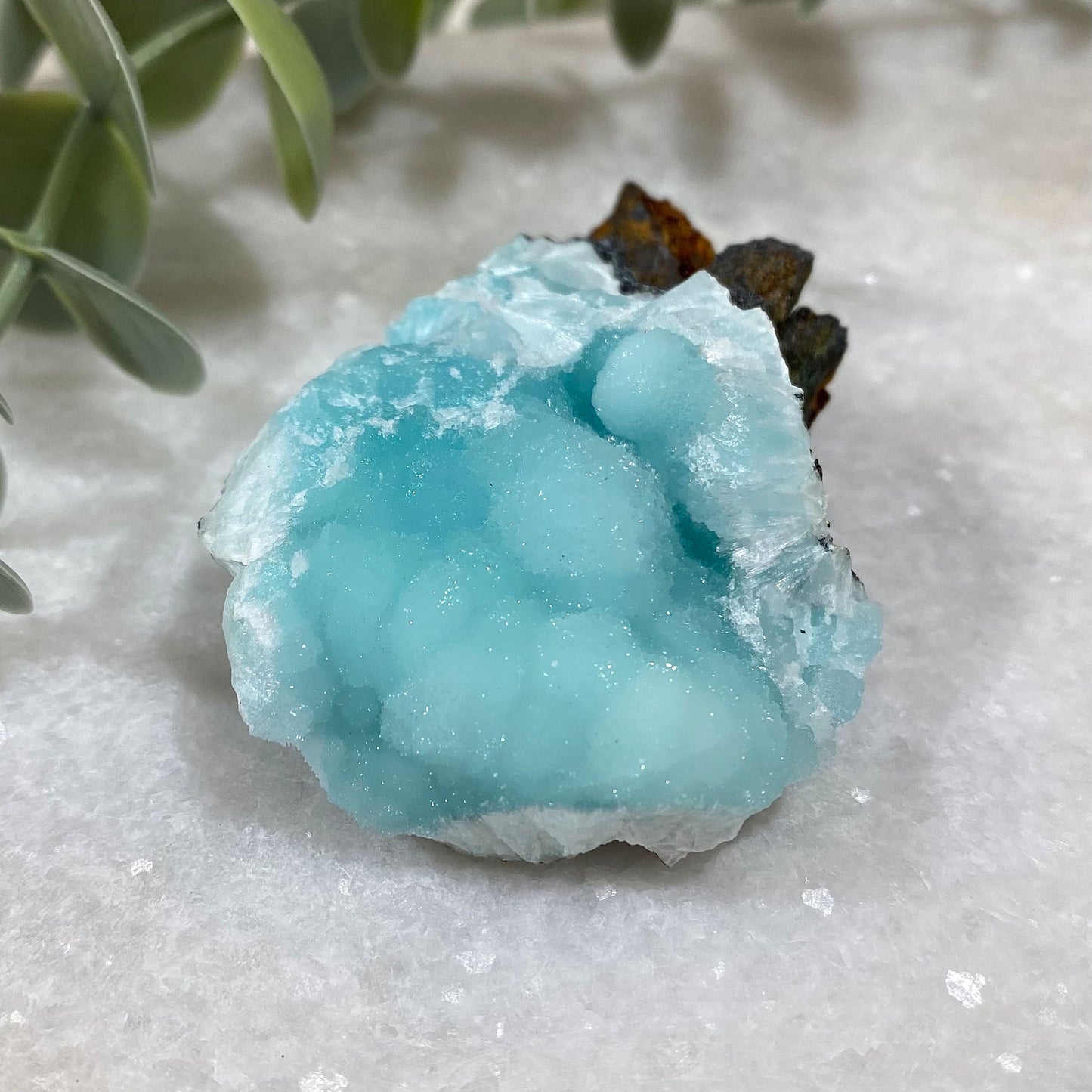 Blue Aragonite Mineral Specimen